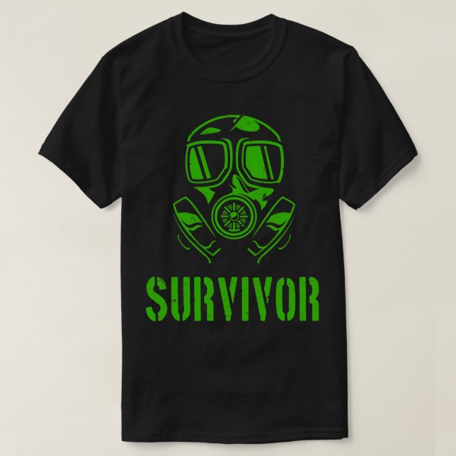 Survival Mask Survivor T-Shirt (Design Front)