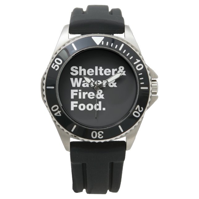 Survival (Shelter & Water & Fire & Food.) Watch (Front)