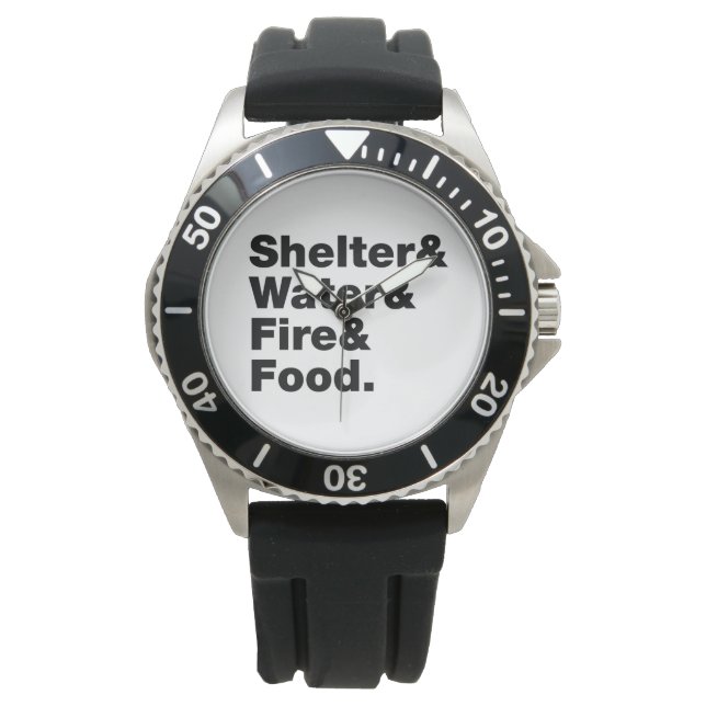 Survival (Shelter & Water & Fire & Food.) Watch (Front)