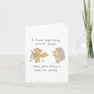 Survival Snacks and Prickly Feelings Card