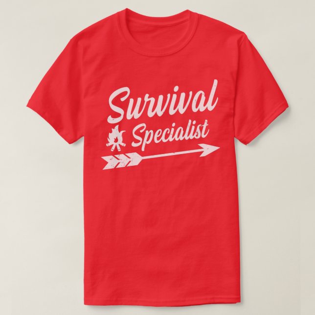 Survival Specialist Outdoor Bushcraft Survival 1 T-Shirt (Design Front)