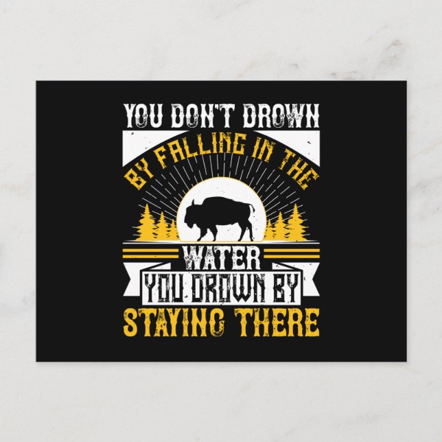 Survival - You Don't Drown By Falling Postcard (Front)