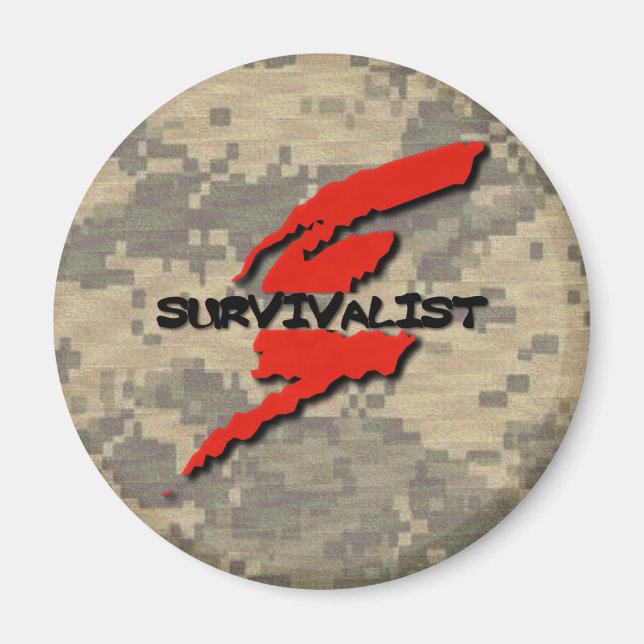 Survivalist Prepper Magnet (Front)