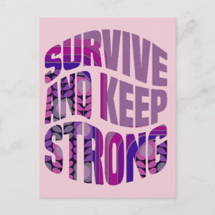 Survive And Keep Strong - Motivational Words Postcard