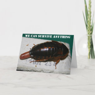 Survive Anything Anniversary Cockroaches Card