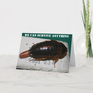 Survive Anything Anniversary Cockroaches Card