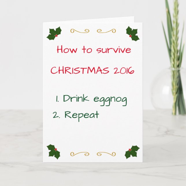 Survive Christmas Holiday Card (Front)