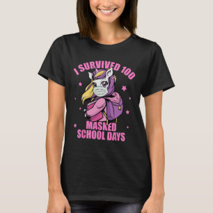Survived 100 Masked School Days  T-Shirt