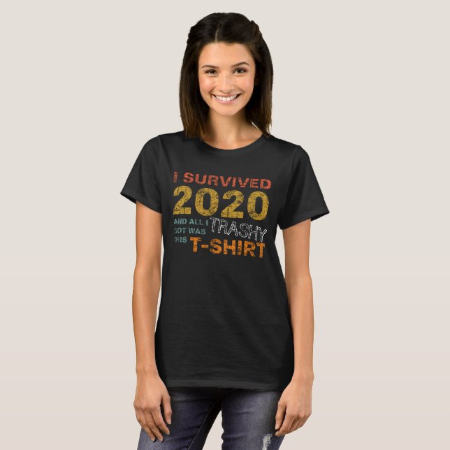 Survived 2020 | Funny Covid-19 T-Shirt (Front Full)