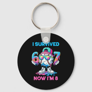 Survived 67 8 years old baseball boys sport kids key ring