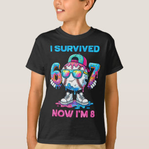 Survived 67 8 years old baseball boys sport kids T-Shirt