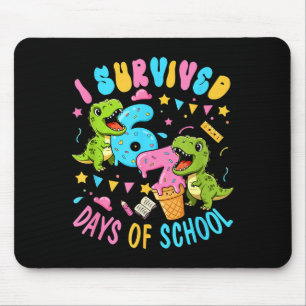 Survived 67 Days Of School T-rexes Funny Six Seven Mouse Mat