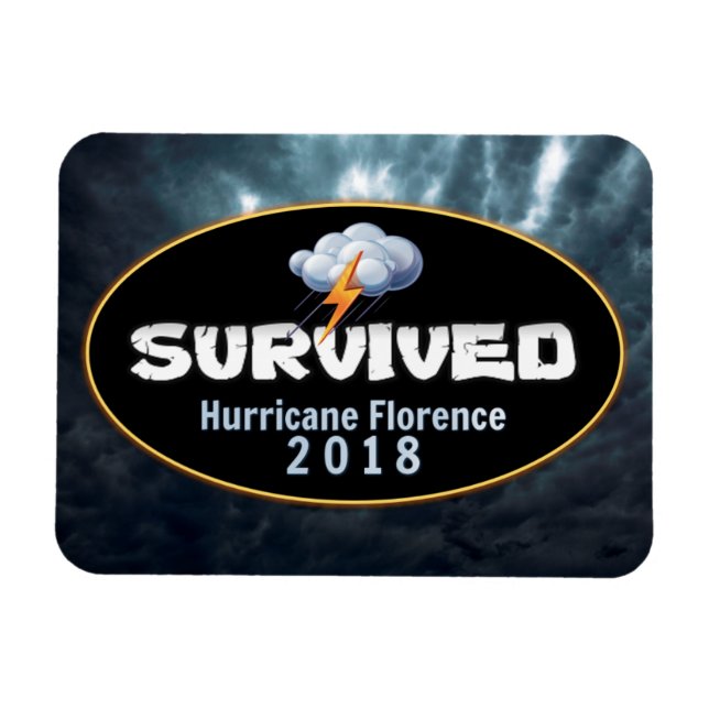 Survived Hurricane Florence Magnet (Horizontal)