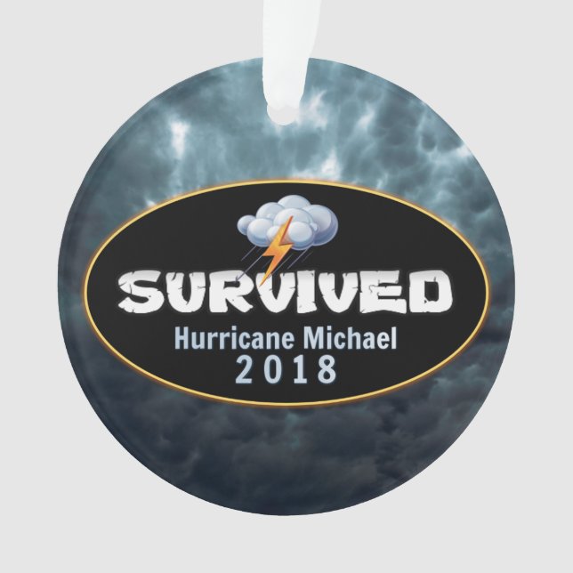 Survived Hurricane Michael Ornament (Front)