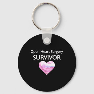 Survived Open Heart Surgery Heart Attack Survivor Key Ring