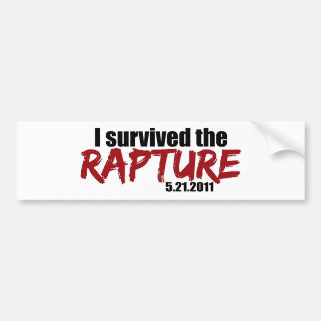 Survived the Rapture Bumper Sticker (Front)