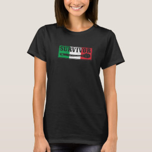 Survived The Wooden Spoon Italian Flag Funny Dad A T-Shirt