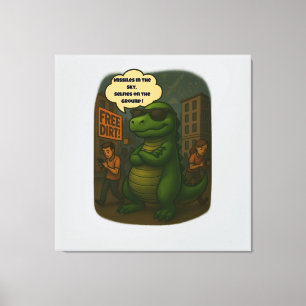 Surviving 2025: Dino Style Canvas Print
