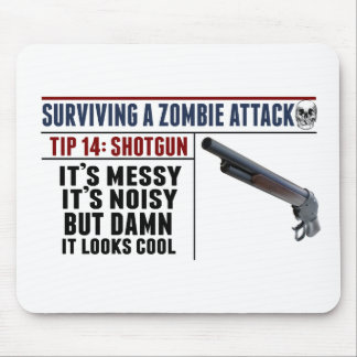 sURVIVING A ZOMBIE ATTACK; SHOTGUN Mouse Mat