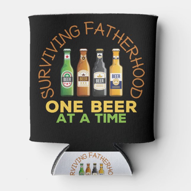 Surviving Fatherhood One Beer At A Time Gift Can Cooler (Front)