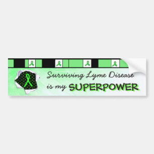Surviving Lyme Disease Superpower Bumper Sticker