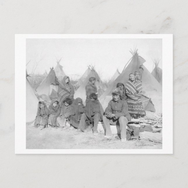 Surviving Members of Big Foot's Band Postcard (Front)