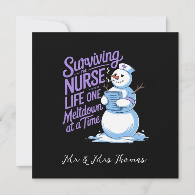 Surviving the Nurse Life One Meltdown at a Time Invitation (Front)