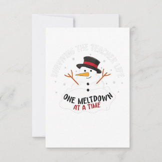 Surviving The Teacher Life One Meltdown At a Time Thank You Card