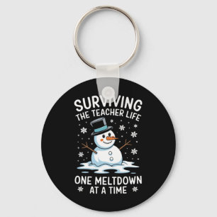 Surviving The Teacher Life One Meltdown Christmas Key Ring