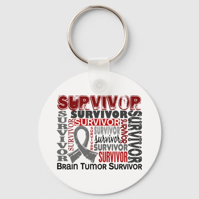 Survivor 10 Brain Tumour Key Ring (Front)