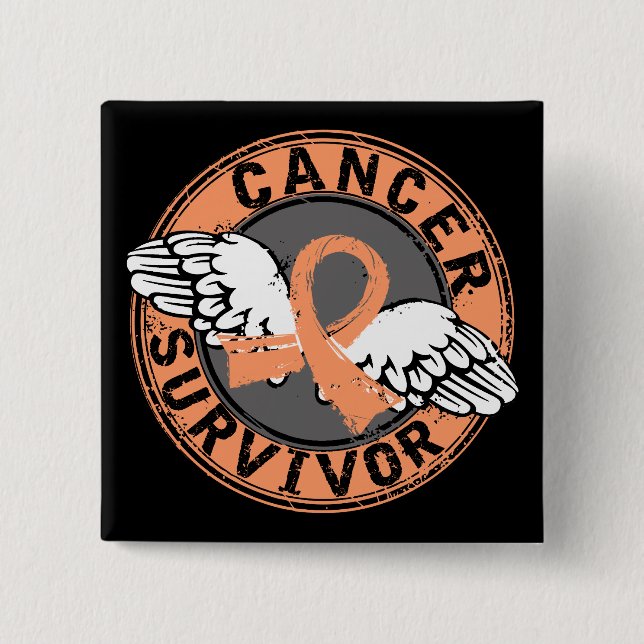 Survivor 14 Endometrial Cancer 15 Cm Square Badge (Front)