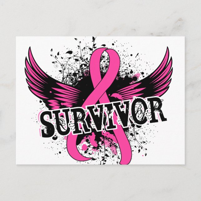 Survivor 16 Breast Cancer Postcard (Front)