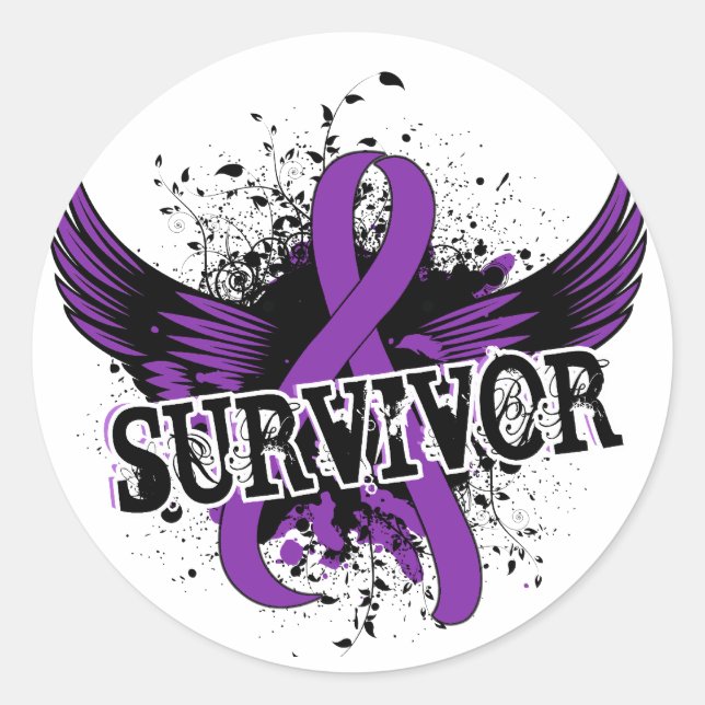 Survivor 16 Pancreatic Cancer Classic Round Sticker (Front)