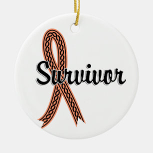 Survivor 17 Uterine Cancer Ceramic Tree Decoration