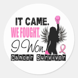Survivor 22 Breast Cancer Classic Round Sticker