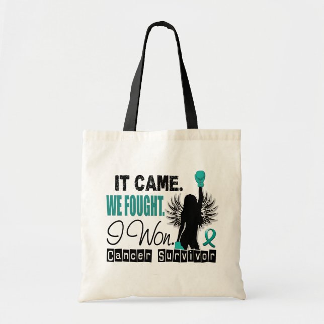 Survivor 22 Ovarian Cancer Tote Bag (Front)