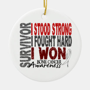 Survivor 4 Bone Cancer Ceramic Tree Decoration
