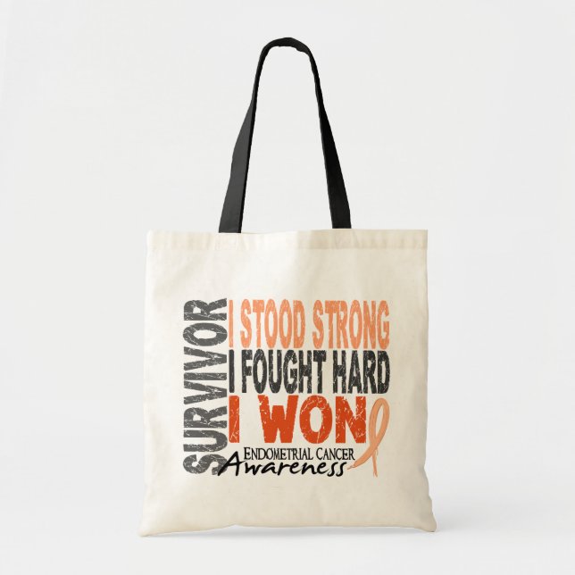 Survivor 4 Endometrial Cancer Tote Bag (Front)
