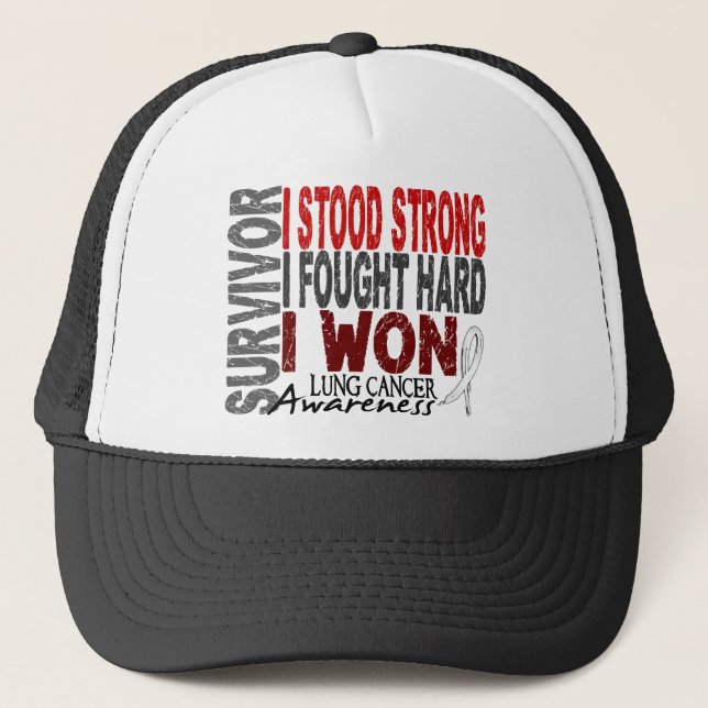 Survivor 4 Lung Cancer Trucker Hat (Front)