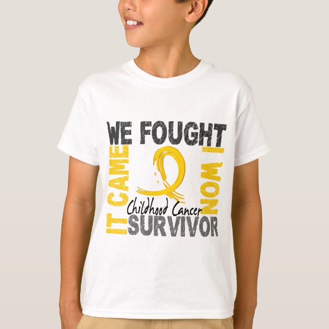Survivor 5 Childhood Cancer T-Shirt (Front)