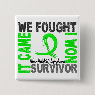 Survivor 5 Non-Hodgkin's Lymphoma 15 Cm Square Badge