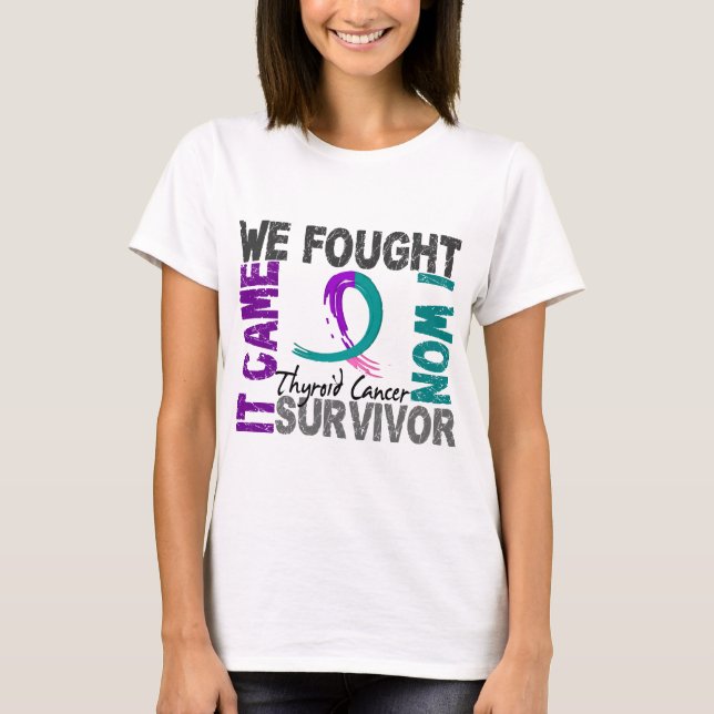 Survivor 5 Thyroid Cancer T-Shirt (Front)