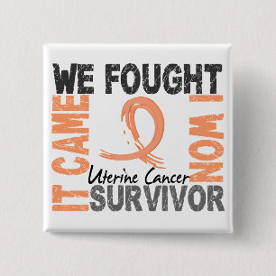 Survivor 5 Uterine Cancer 15 Cm Square Badge