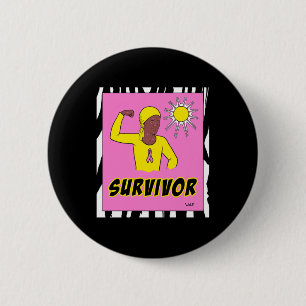 Survivor 6 cm round badge