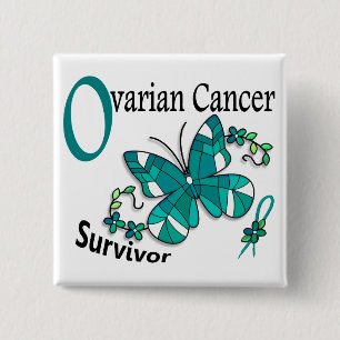 Survivor 6 Ovarian Cancer 15 Cm Square Badge