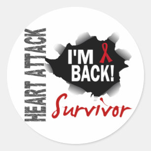 Survivor 7 Heart Attack Classic Round Sticker