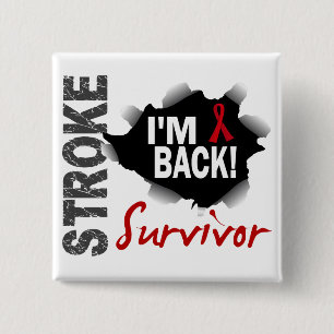 Survivor 7 Stroke 15 Cm Square Badge