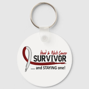 Survivor 8 Head Neck Cancer Key Ring