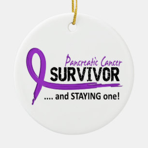 Survivor 8 Pancreatic Cancer Ceramic Tree Decoration