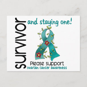 Survivor 9 Ovarian Cancer Postcard